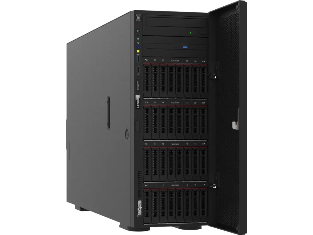 Lenovo ThinkSystem ST650 V2 7Z74 - Server - tower 4U - 2-vejs - 1 x Xeon Silver 4310 / op til 3.3 GHz - RAM 32 GB - SAS - hot-swap 2.5