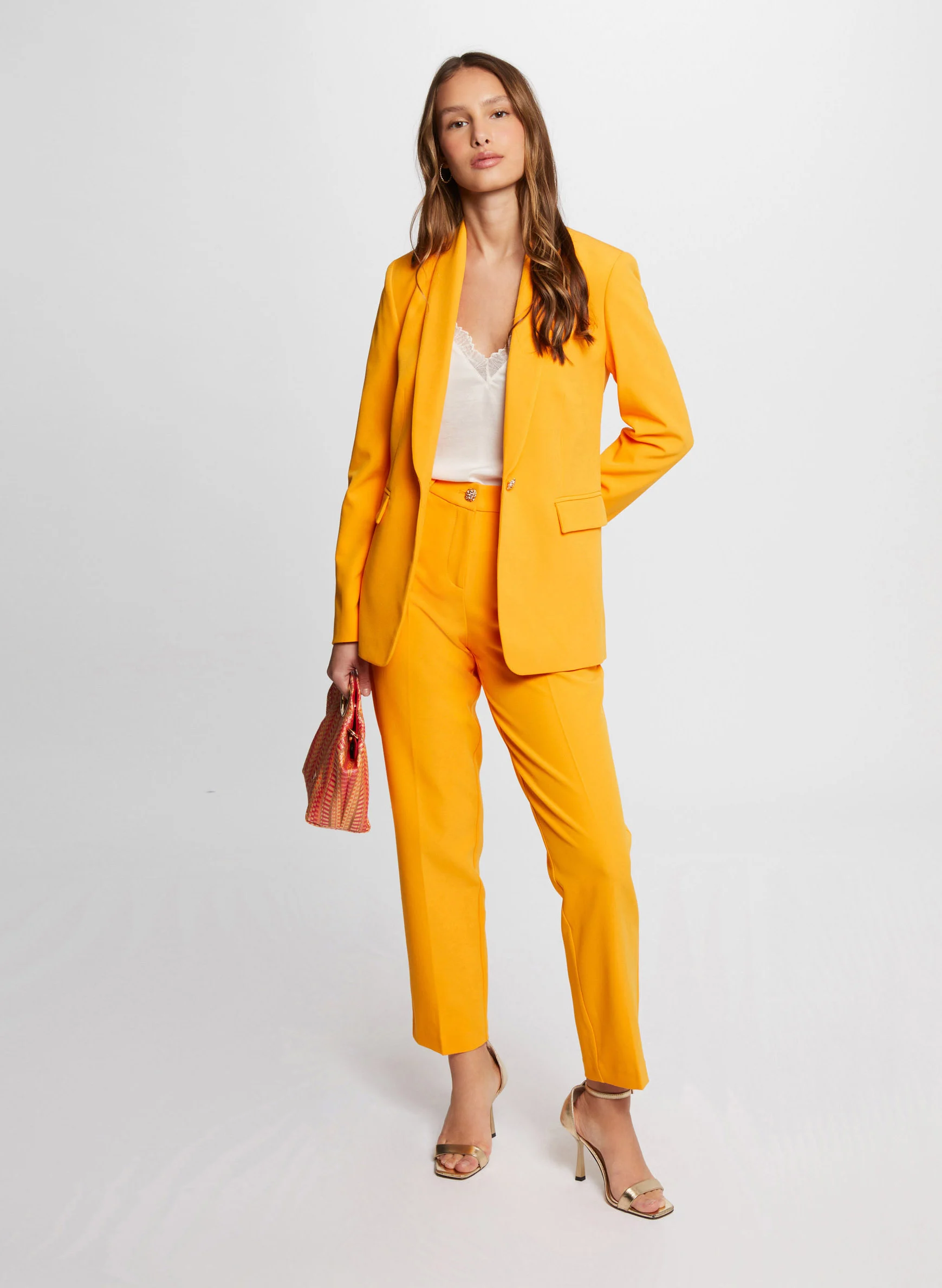 VRELI.F - Veste de tailleur cintrée | Orange