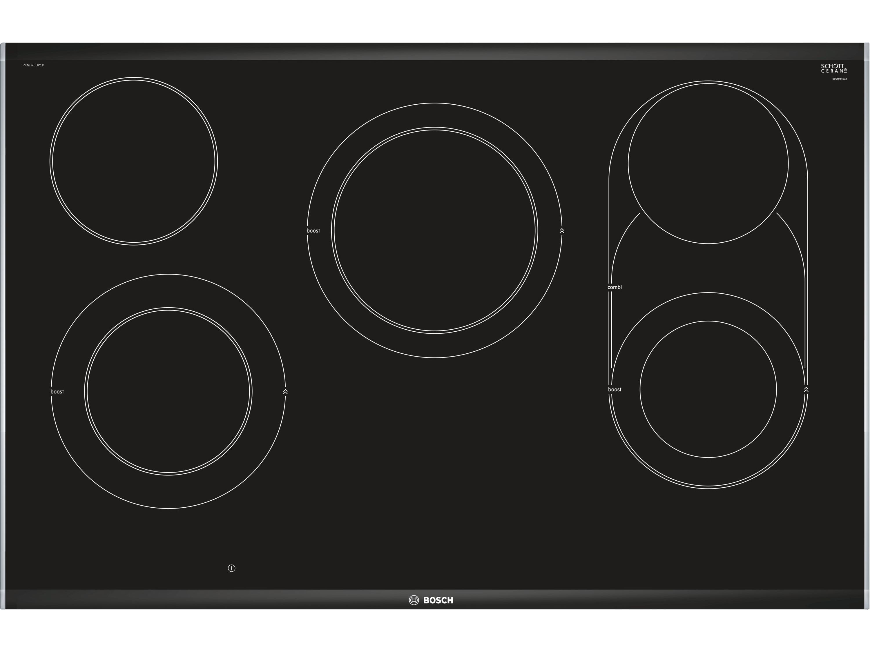 PLACA VITROCERÂMICA BOSCH PKM875DP1D PRETO 80CM COMBIZONE