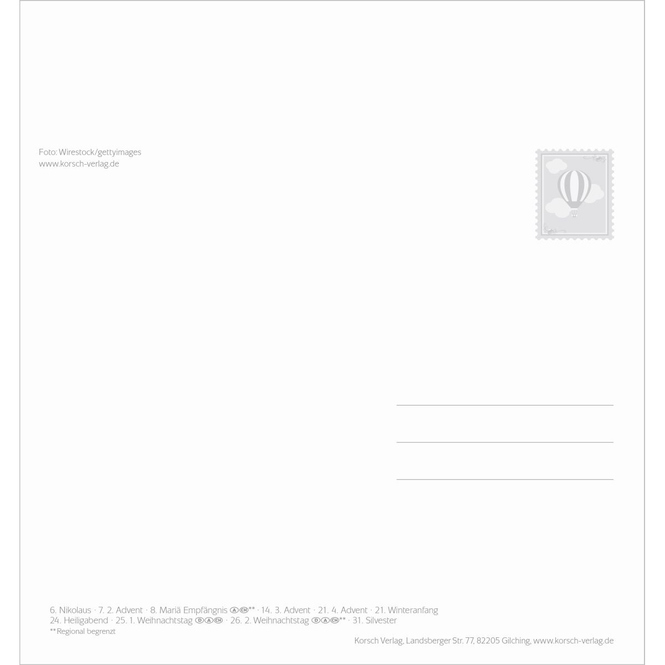 Postkartenkalender - 2025 - Urlaubsreif