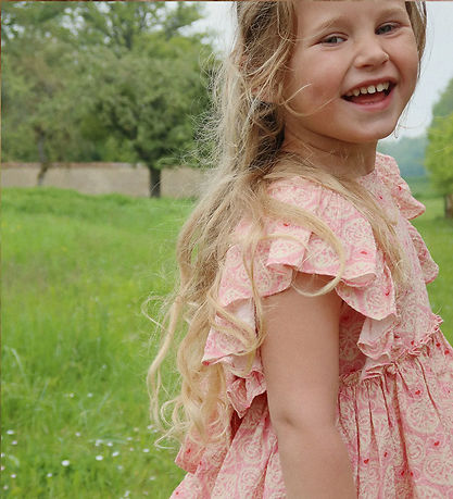 Konges Sløjd Kleid - Ava Bow - Spitzen Pink
