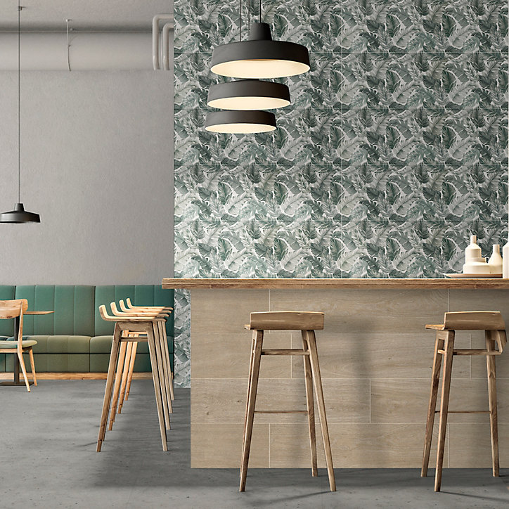 Carrelage mural vert Amazonia 40 x 120 cm