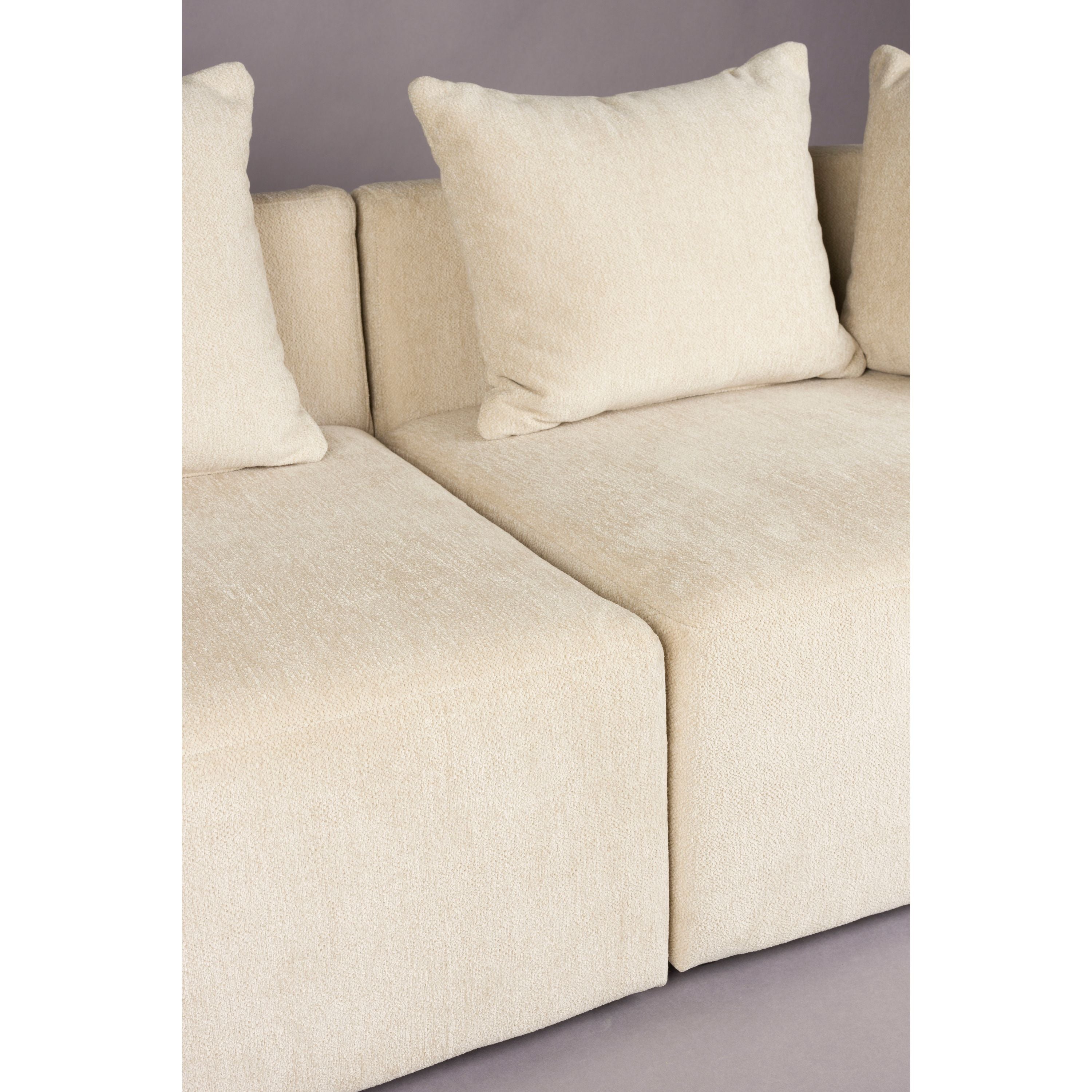 Dutchbone Rocca 4,5-zitsbank Latte| Beige