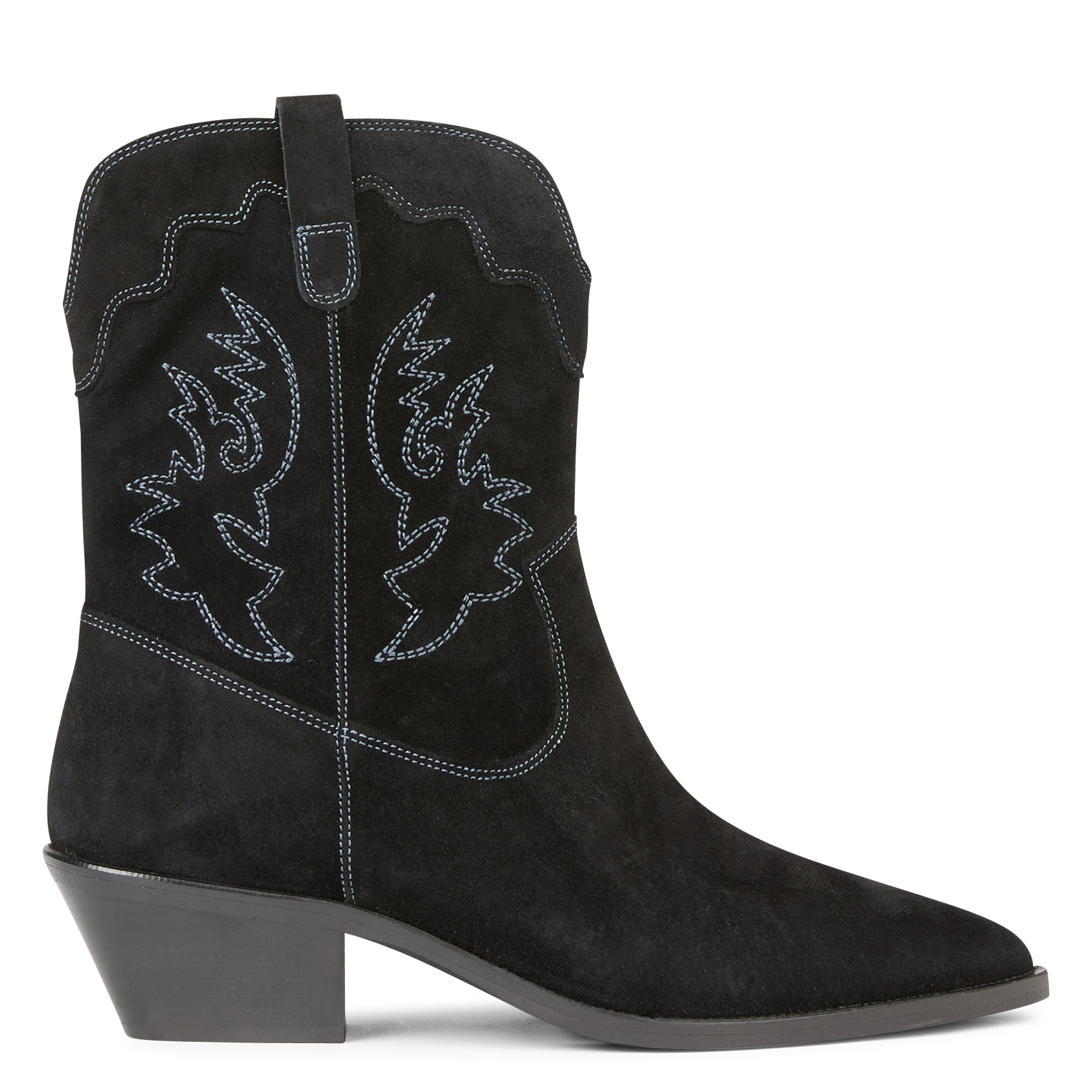 BONNIE - Bottes en cuir velours | Noir