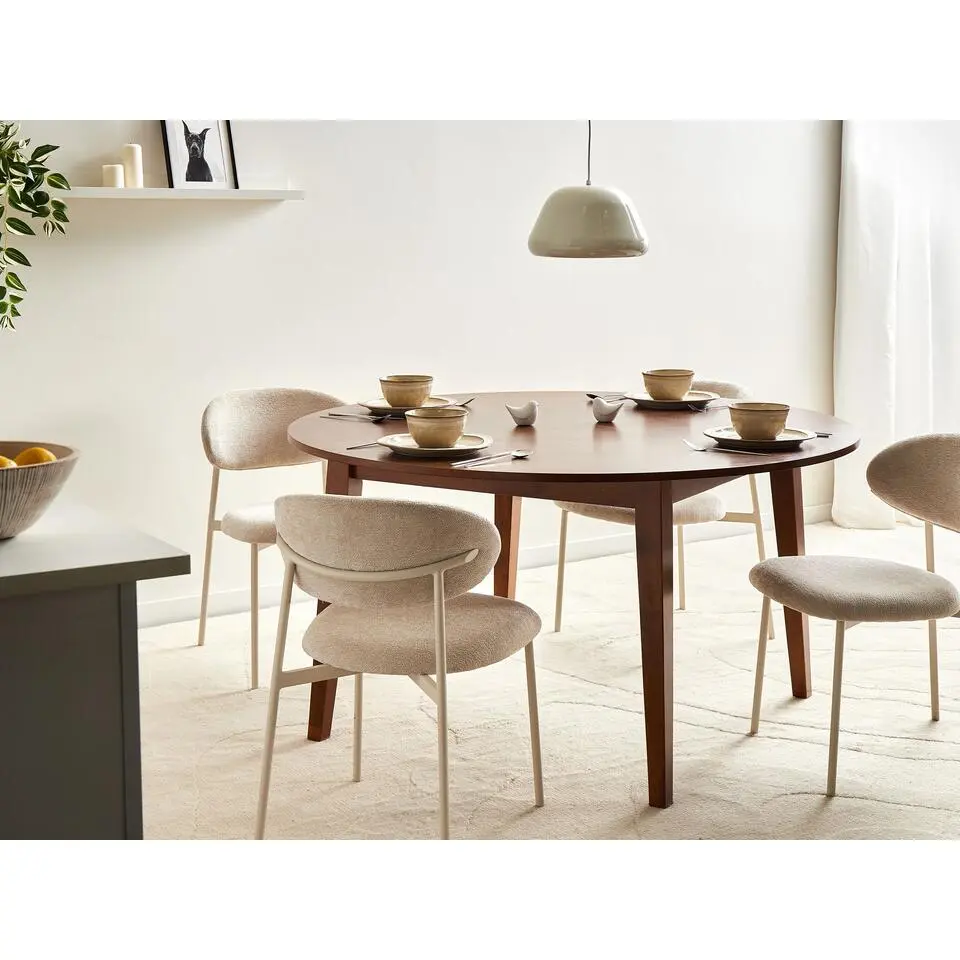 HUNTLEY - Eettafel - Donkerhout - 140 cm - MDF
