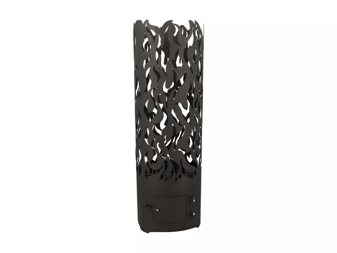 Brasero cylindre découpe laser 39 x 117 cm Découpe flammes