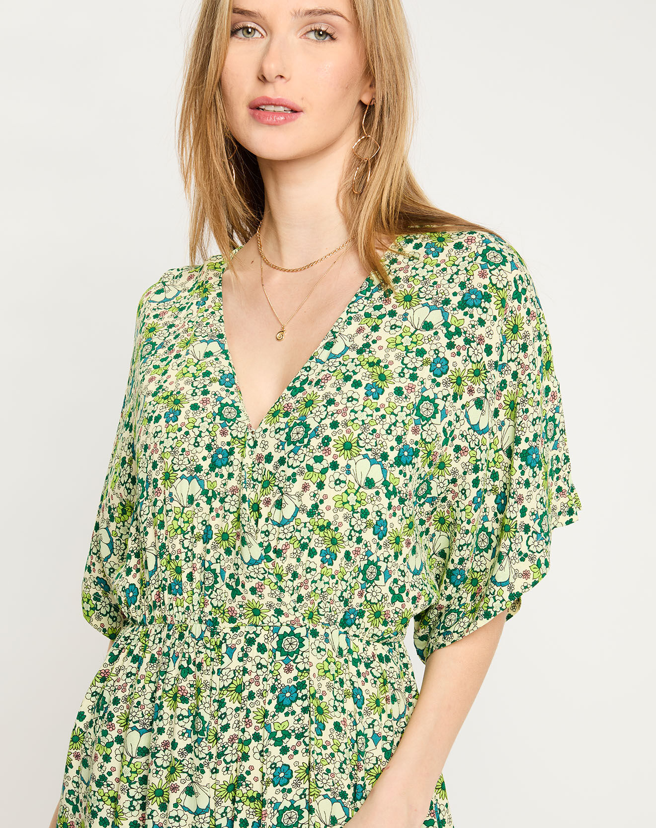 Scotch & Soda Robe longue Kimono verte