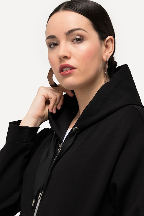 Kapuzenjacke, Bindeband, doppelter Saum