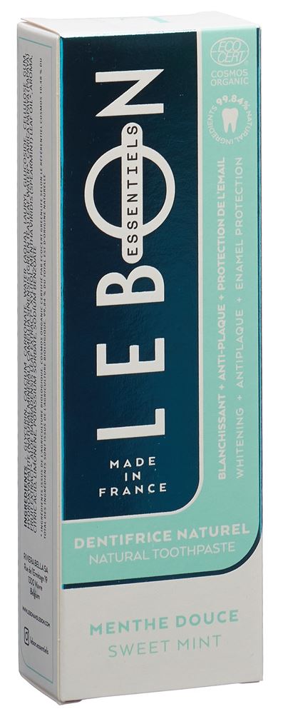 LEBON ESSENTIELS Zahnpasta<br>80 ml, Tube, Paste, mild Minze Bio