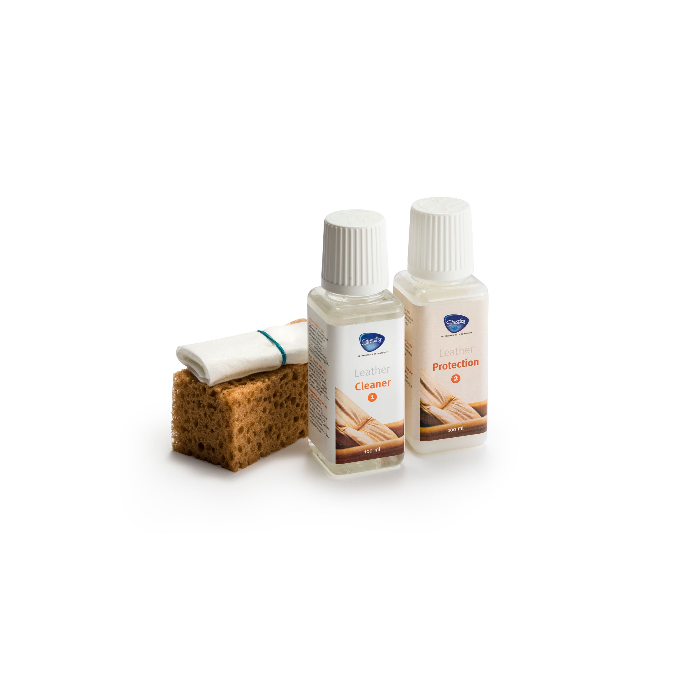 Leather Care Pleiesettet inneholder lærrens og lærbeskyttelse. 250 ml