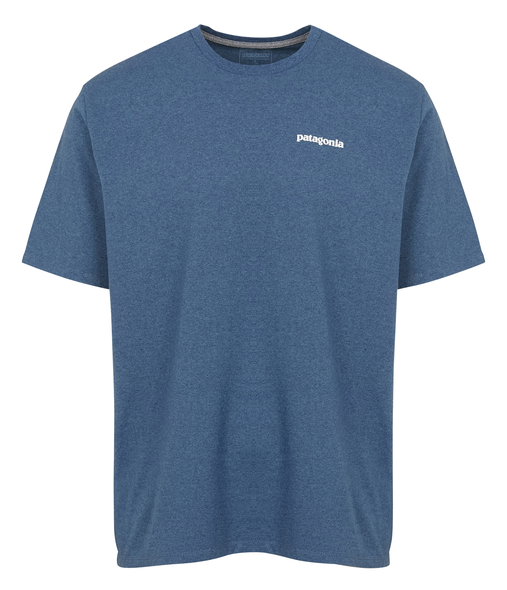 Tee-shirt col rond regular-fit sérigraphié en coton mélangé | Bleu