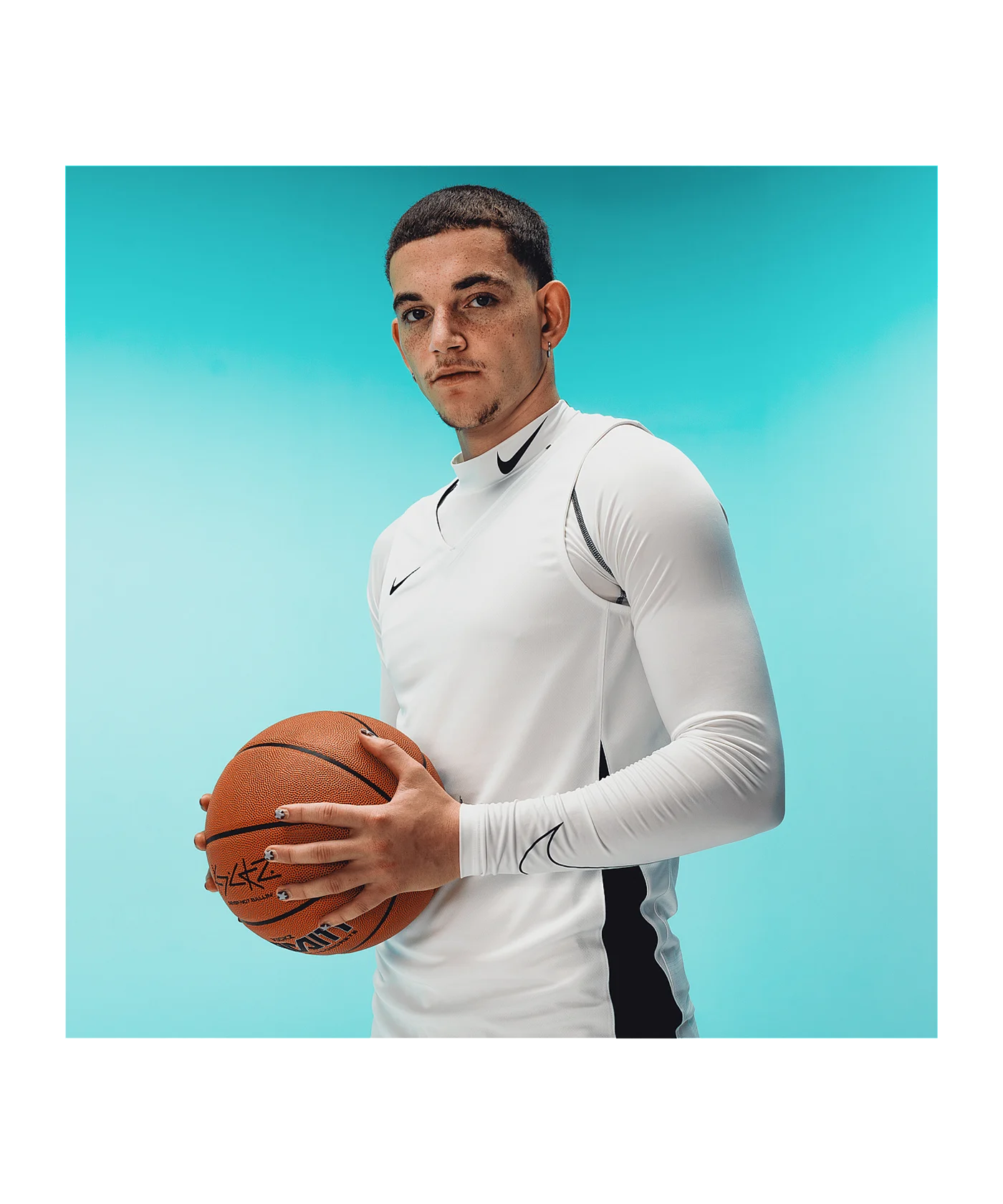 Nike Team Basketball Stock Trikot Weiss F100