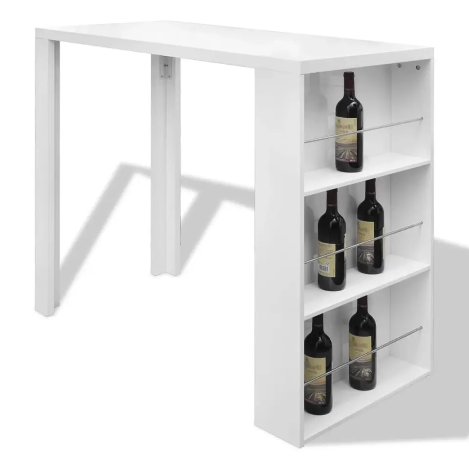 vidaXL - Bartafel - Wit - MDF