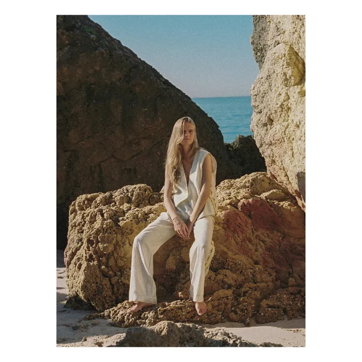 Soleil Soleil Top Ashton Broderies Lin | Ecru