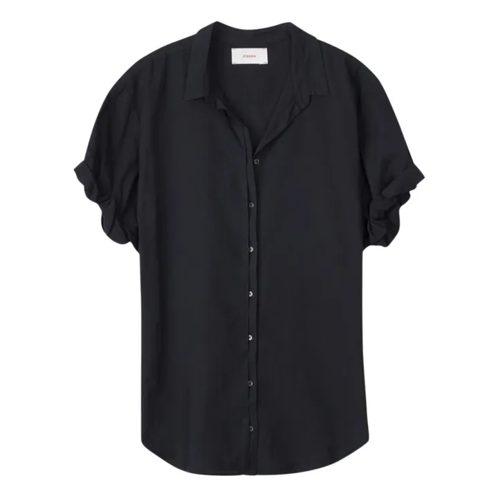 Xirena Chemise Channing Popeline de Coton | Noir