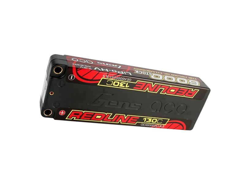 Gens ace RC-Akku LiHV 6000 mAh 7.6 V 130C Redline 2S2P LiHV Hardcase Akku für Fahrzeuge