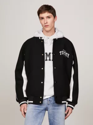 Jaqueta Bomber com Logo Universitário