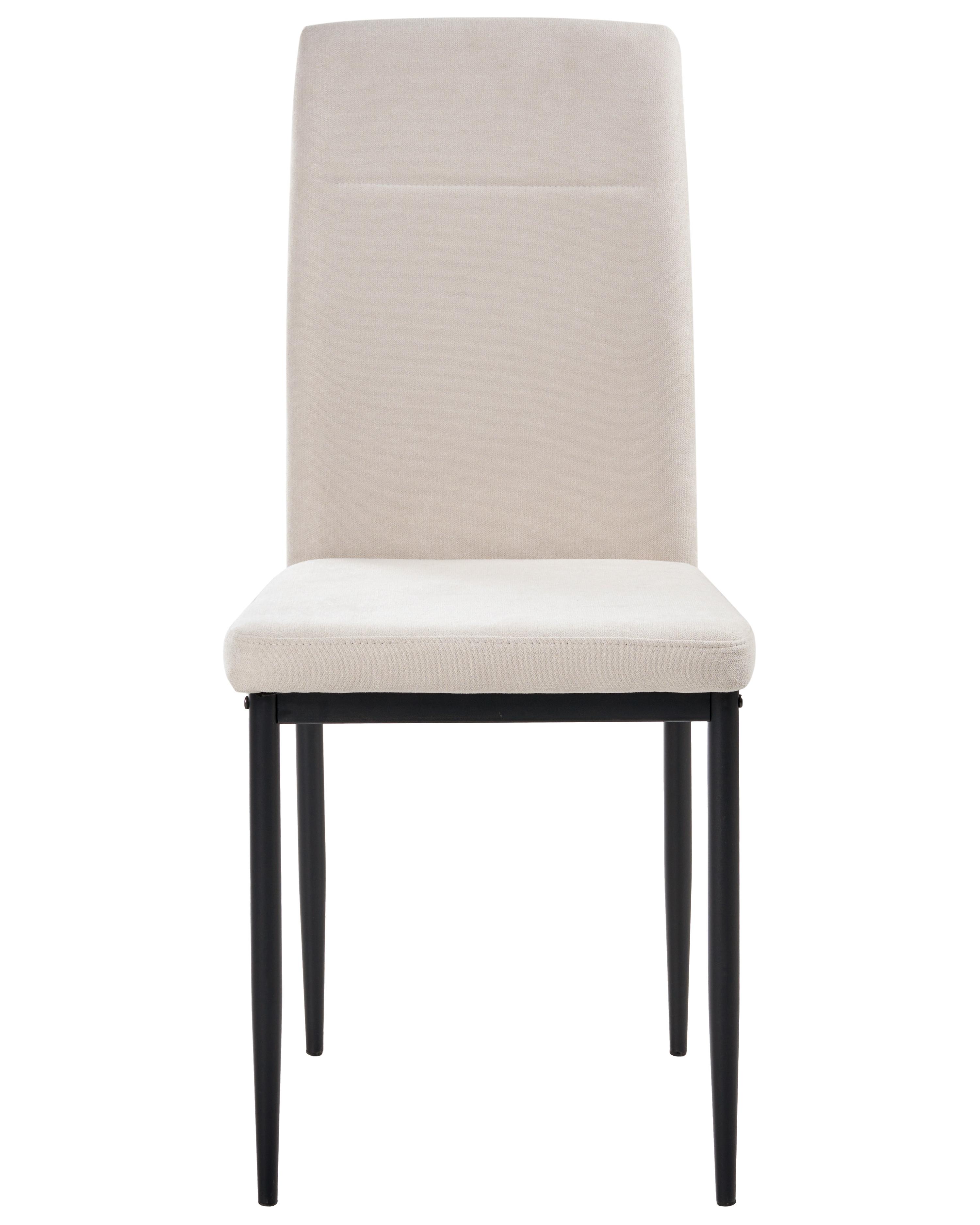 Set van 4 eetkamerstoelen RINER Stof Lichtbeige