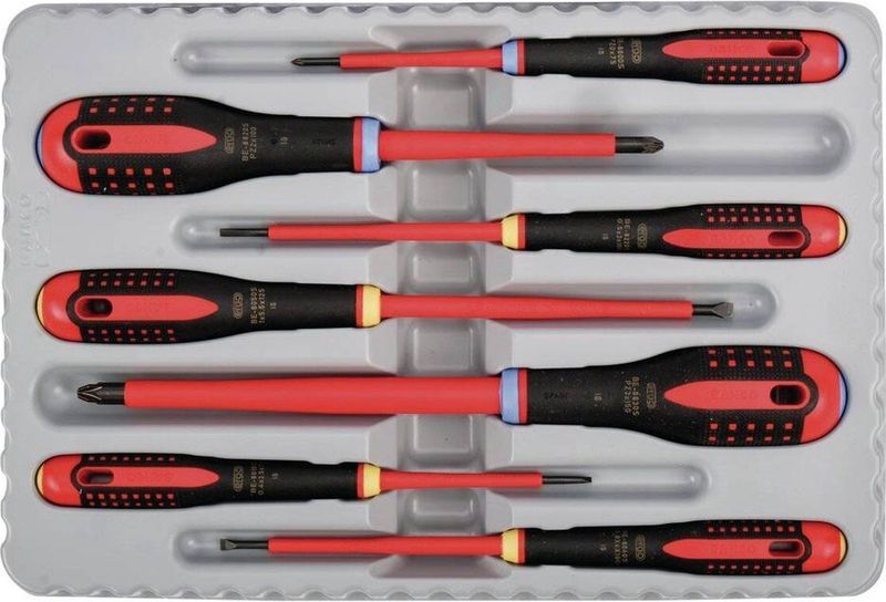 Bahco - ERGO™ VDE Geïsoleerde Schroevendraaierset - 7 Stuks - Zwarte Oxide Punt