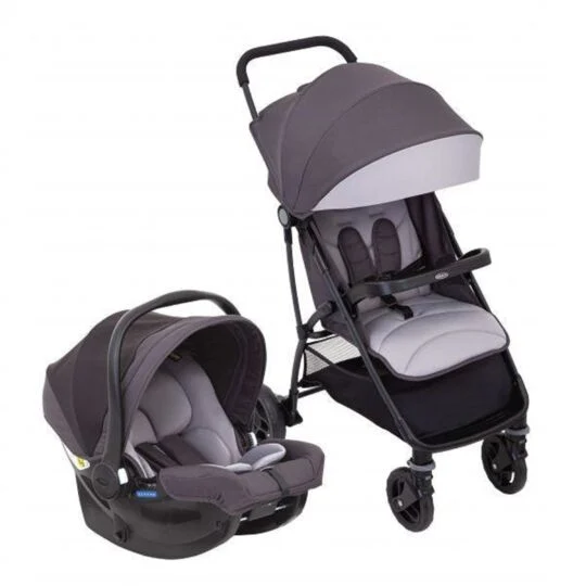 Poussette 2-en-1 et siège auto gris GRACO