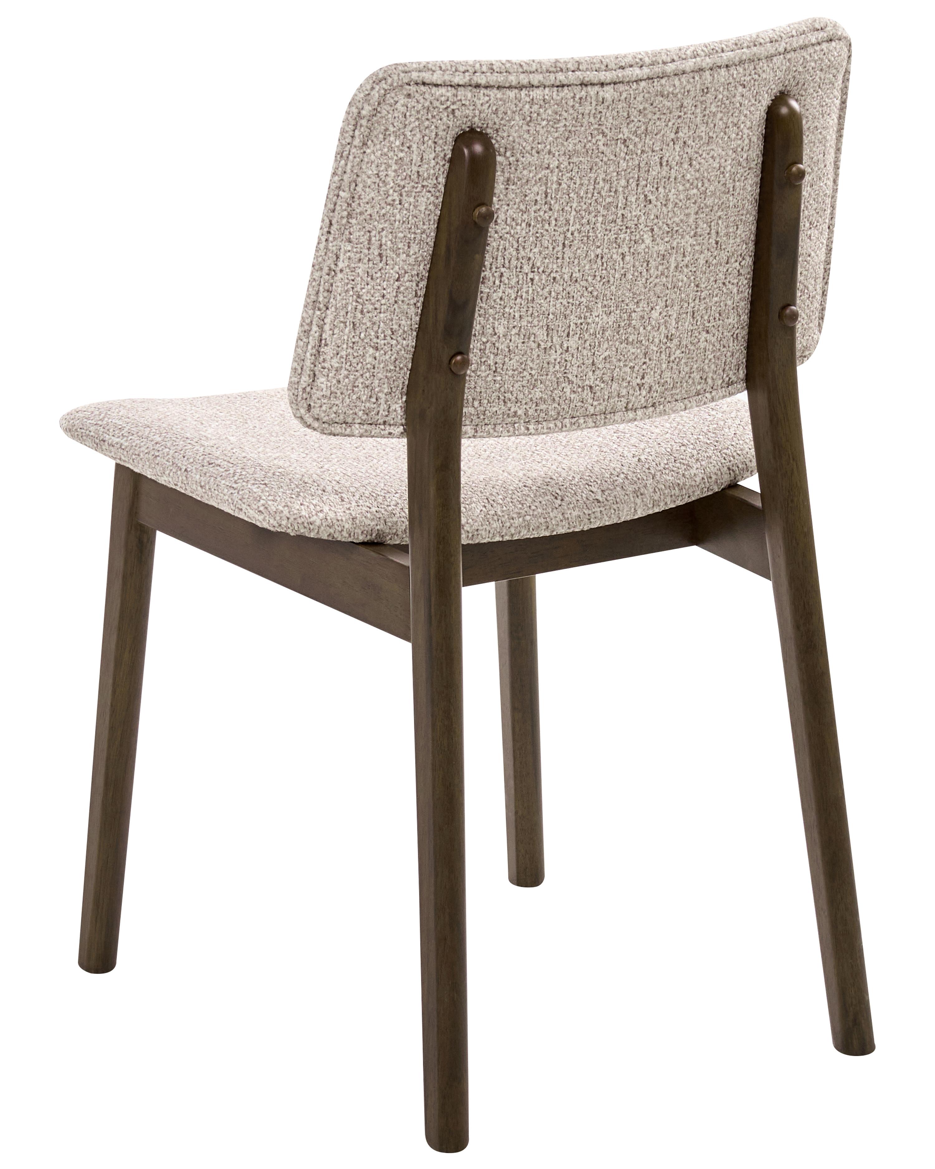 Set van 2 eetkamerstoelen BLANE Bouclé Donkerbruin/taupe