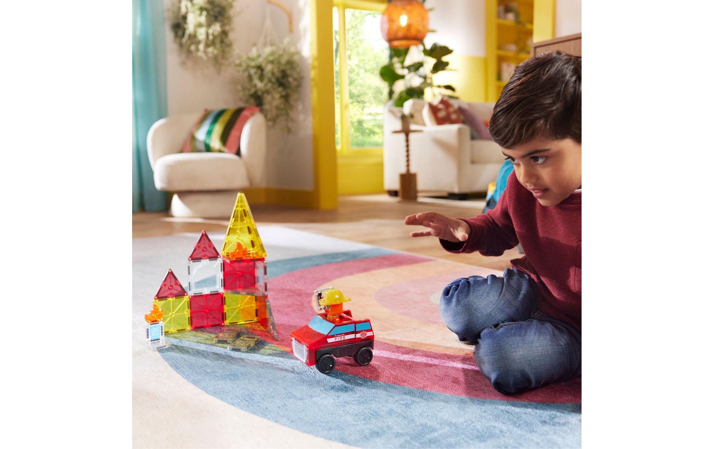 Fire Rescue 27 TeileRettungs- und Bau-Set mit 27 magnetischen Teilen