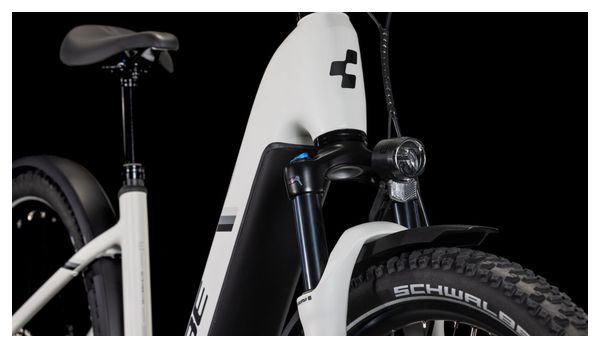 VTC Électrique Cube Nuride Hybrid EXC 800 Allroad Easy Entry Shimano Deore/Deore XT 12V 800 Wh 29'' Blanc Cotton Gris 2025