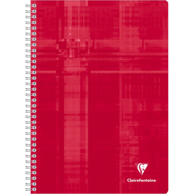 Cahier spirale Clairefontaine Metric A4 21 x 29,7 cm petits carreaux 180 pages