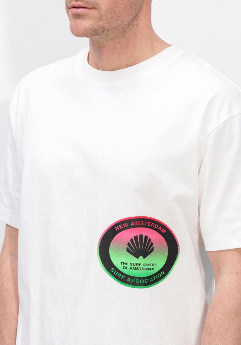 witte new amsterdam surf association t-shirt surf centre tee washed white