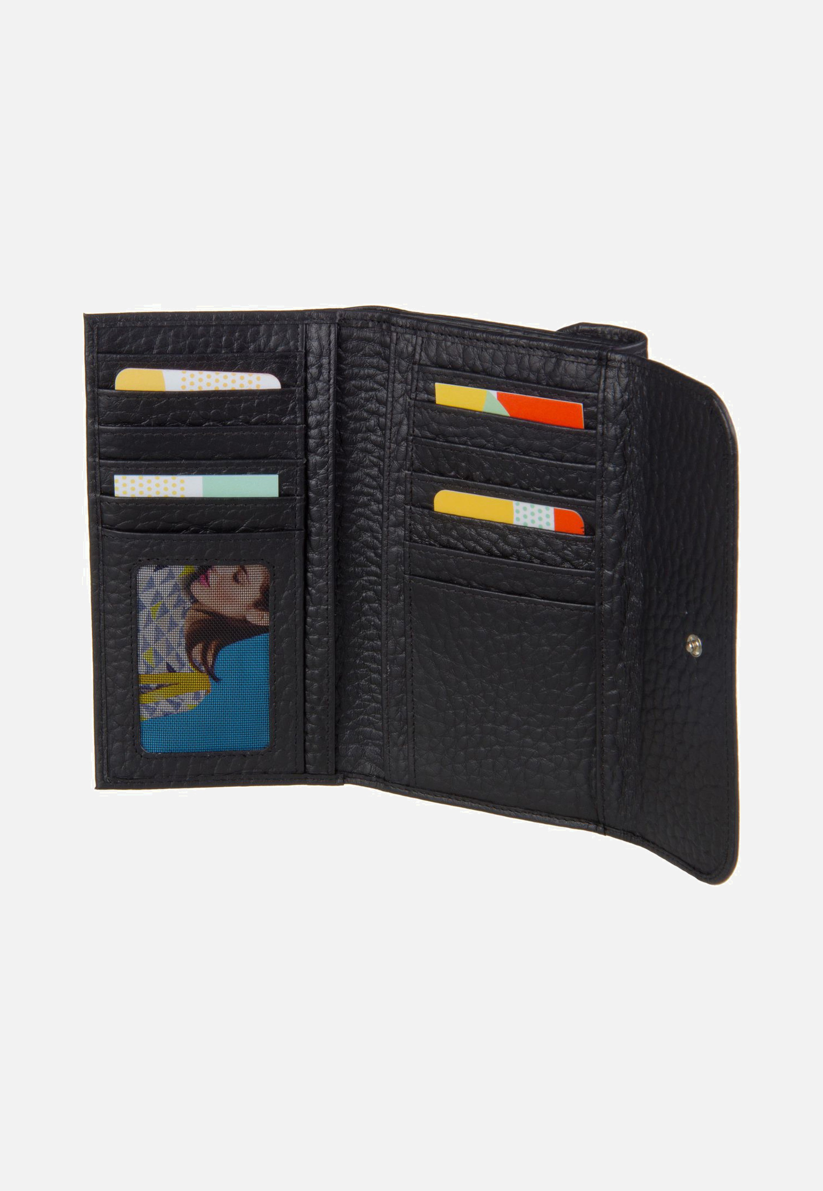 Hirsch 70251 Schwarz - Portemonnaie