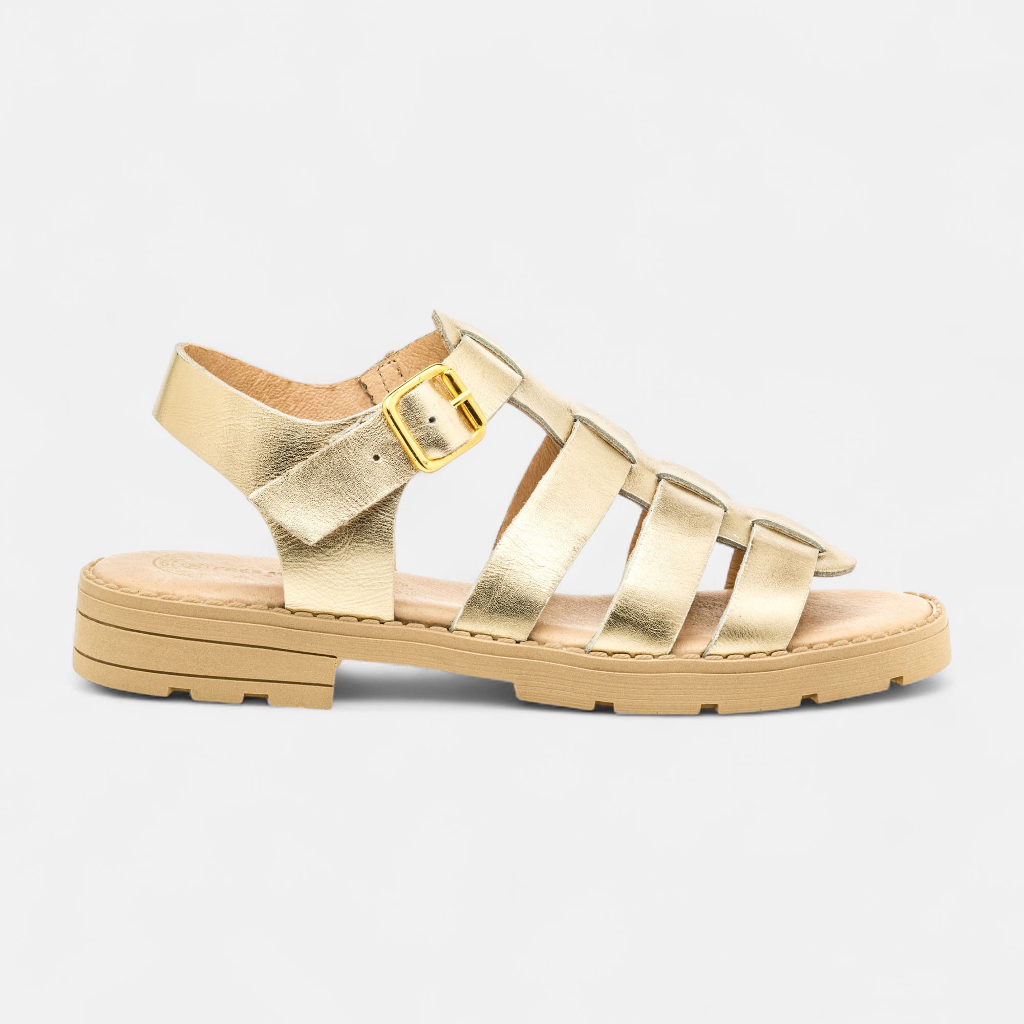 Sandales Femme en cuir or