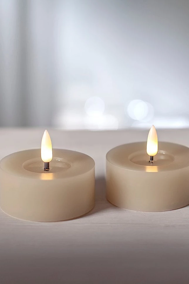 FLOW batteridrevet telys ø 7 cm 2-pakke
