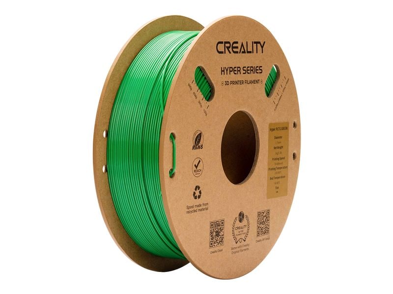 Creality Filament PETG Hyper Grün, 1.75 mm, 1 kg Hochwertiges 1.75 mm Hyper PETG Filament für 3D Drucker
