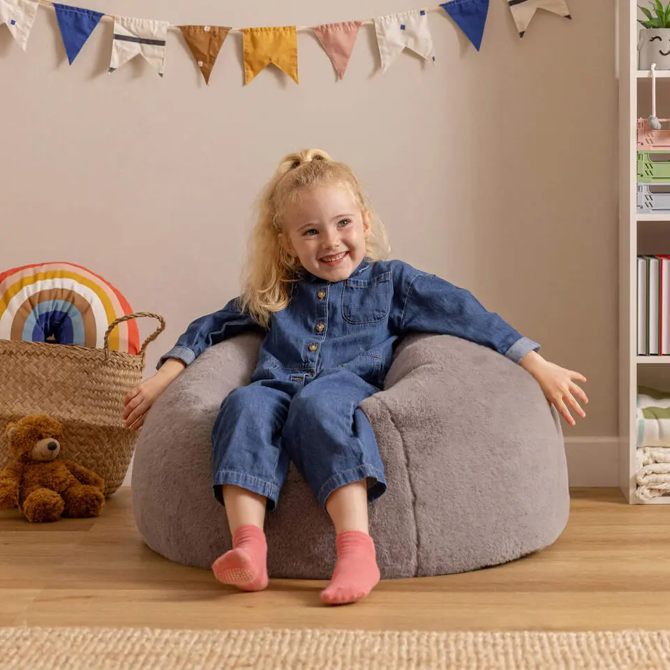 icon - Kingston Kinderzitzak - Fleece - Grijs