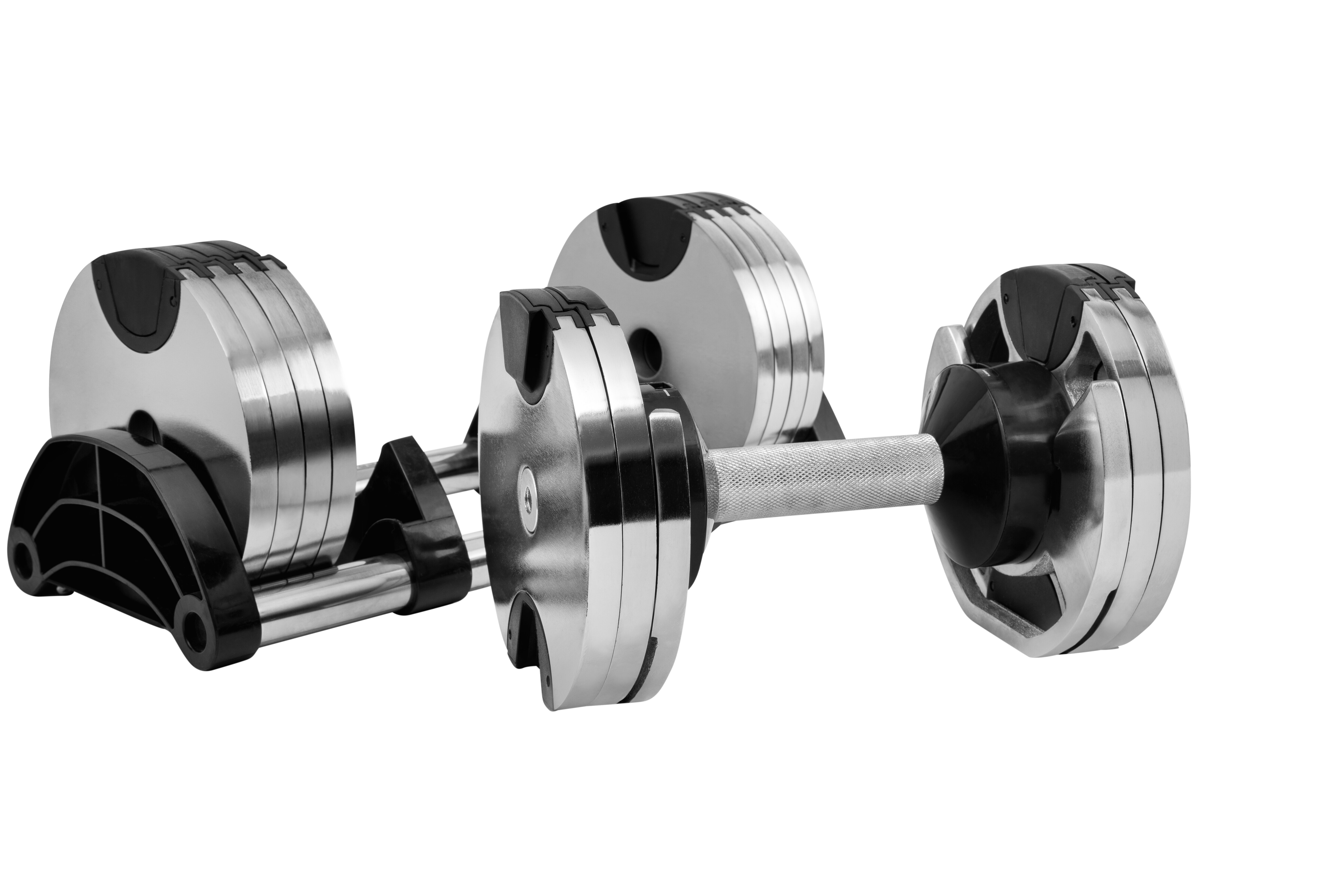 Miweba Sports verstellbare Kurzhantel VH100, Stahl, 4-24 kg, funktionales Verschluss-System, Gestell