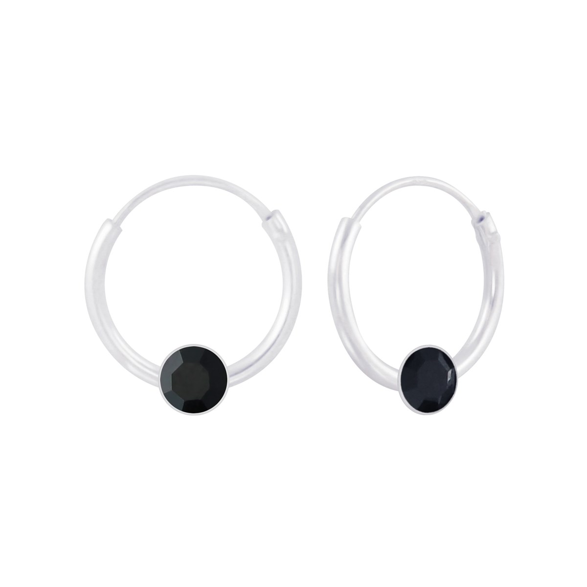 Boucles d'oreilles enfant cristal en argent 925