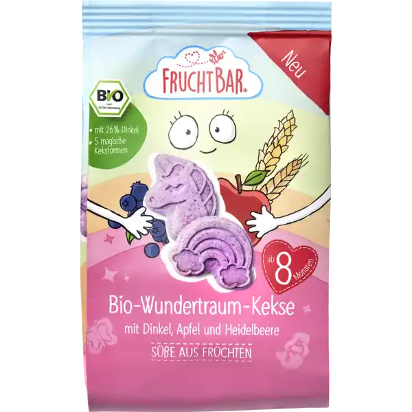 Bio Wundertraum Kekse mit Dinkel, Apfel und Heidelbeere