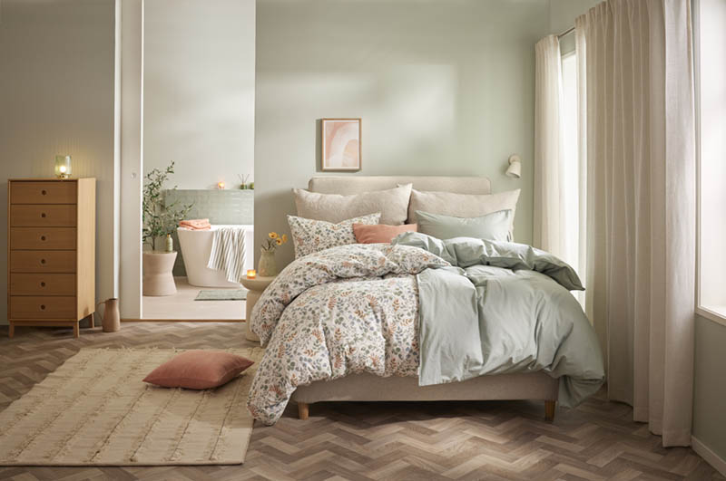 Della bomullsengesett 140x200 cream