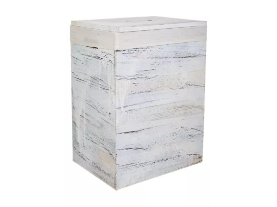 Ensemble de 2 paniers à linge en bois 40x30x54-34x26x47