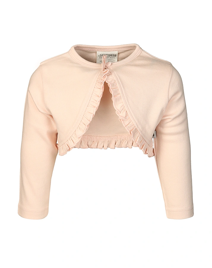 Jersey-Bolero CLASSIC GIRLS mit Rüschenborte in altrosa