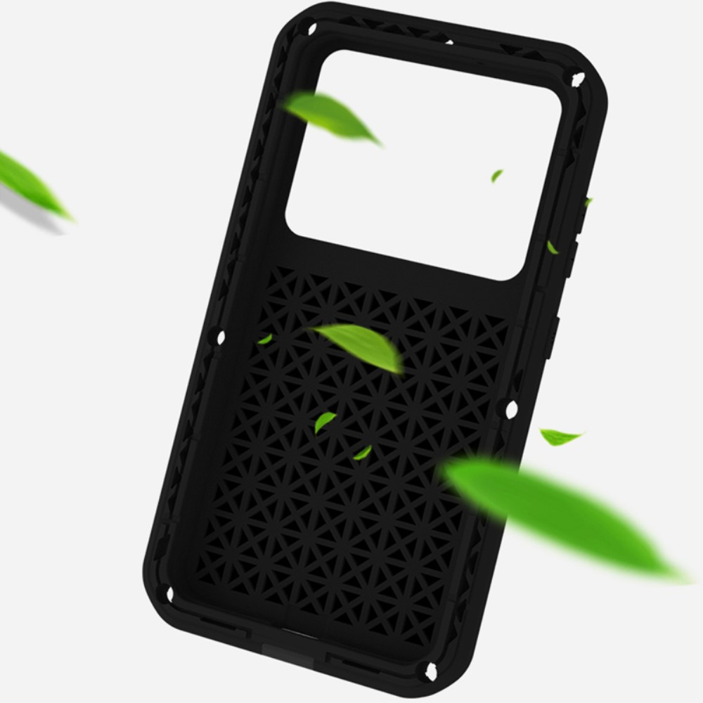 Samsung Galaxy S23 5G Silikon Metall Outdoor Case   Panzerfolie - Schwarz