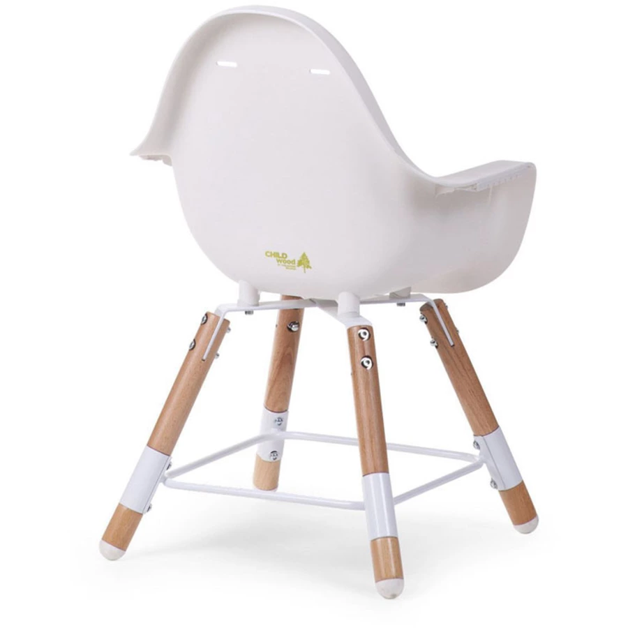 CHILDHOME Hochstuhl Evolu 2 natur  weiß 2 in 1 + Ring