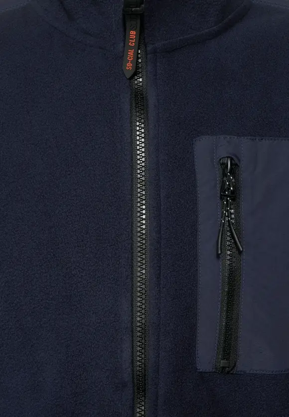 Fleece Cardigan - deep navy blue