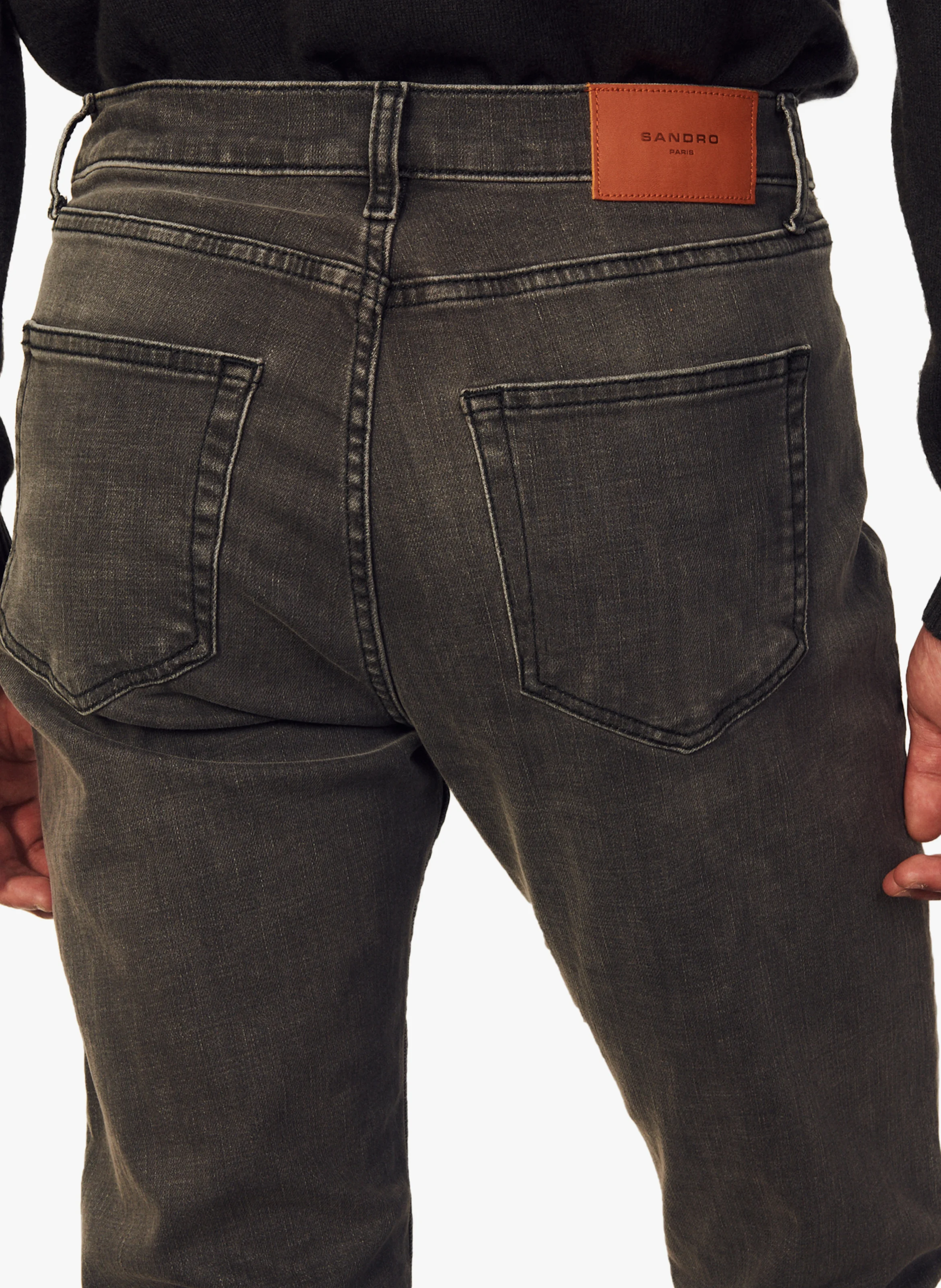 Jean slim taille normale en coton stretch | Gris