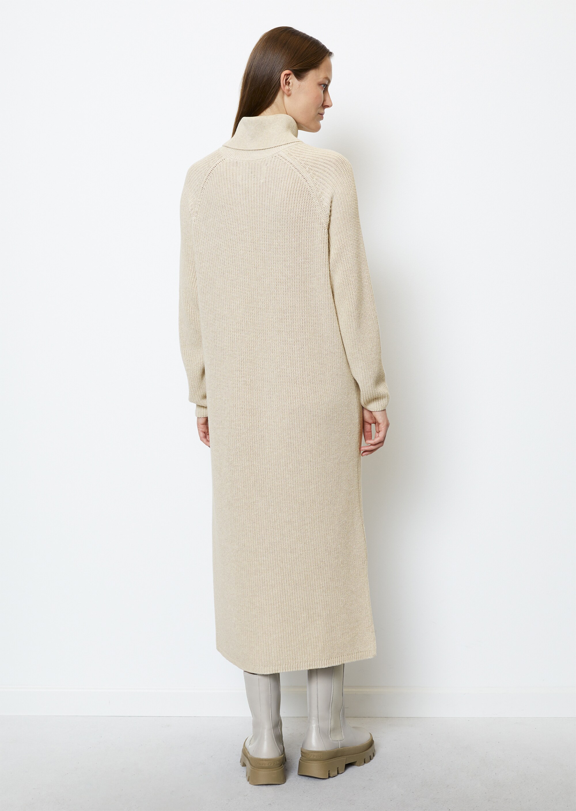 DfC Rollkragen-Strickkleid looseaus Organic Cotton-Garn