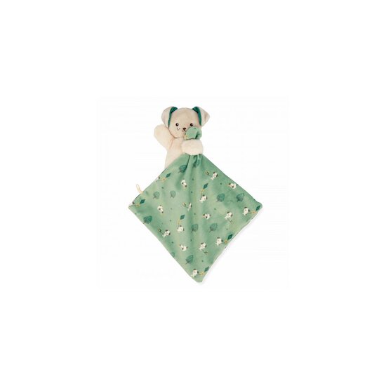 Doudou chien carré douceur   vert        14 cm   de               Kaloo