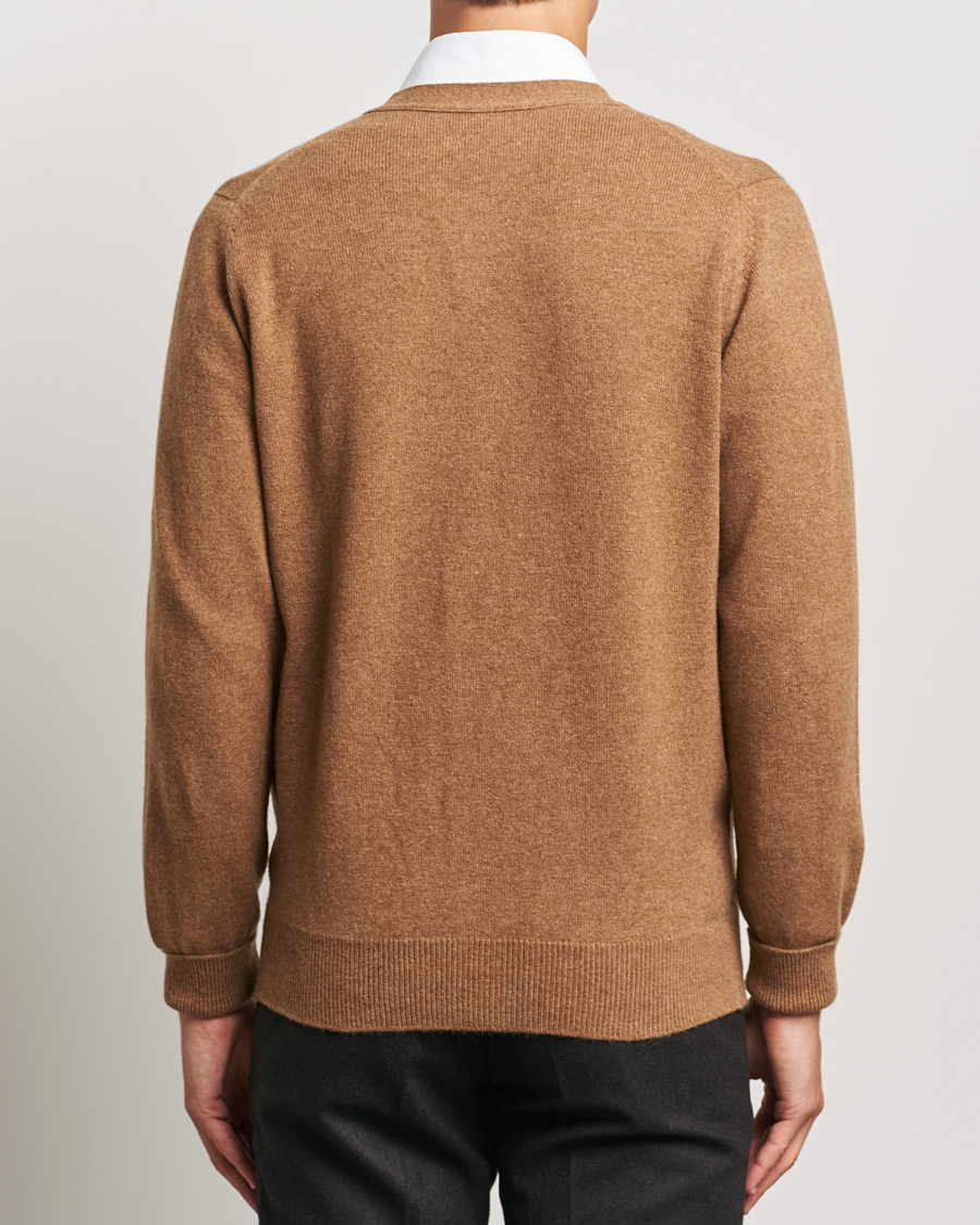 William Lockie Rob Lambswool Cardigan Driftwood