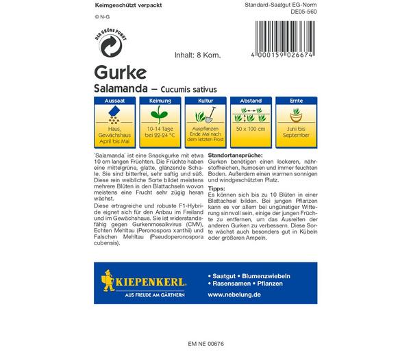 Kiepenkerl Samen Salatgurke 'Salamanda'
