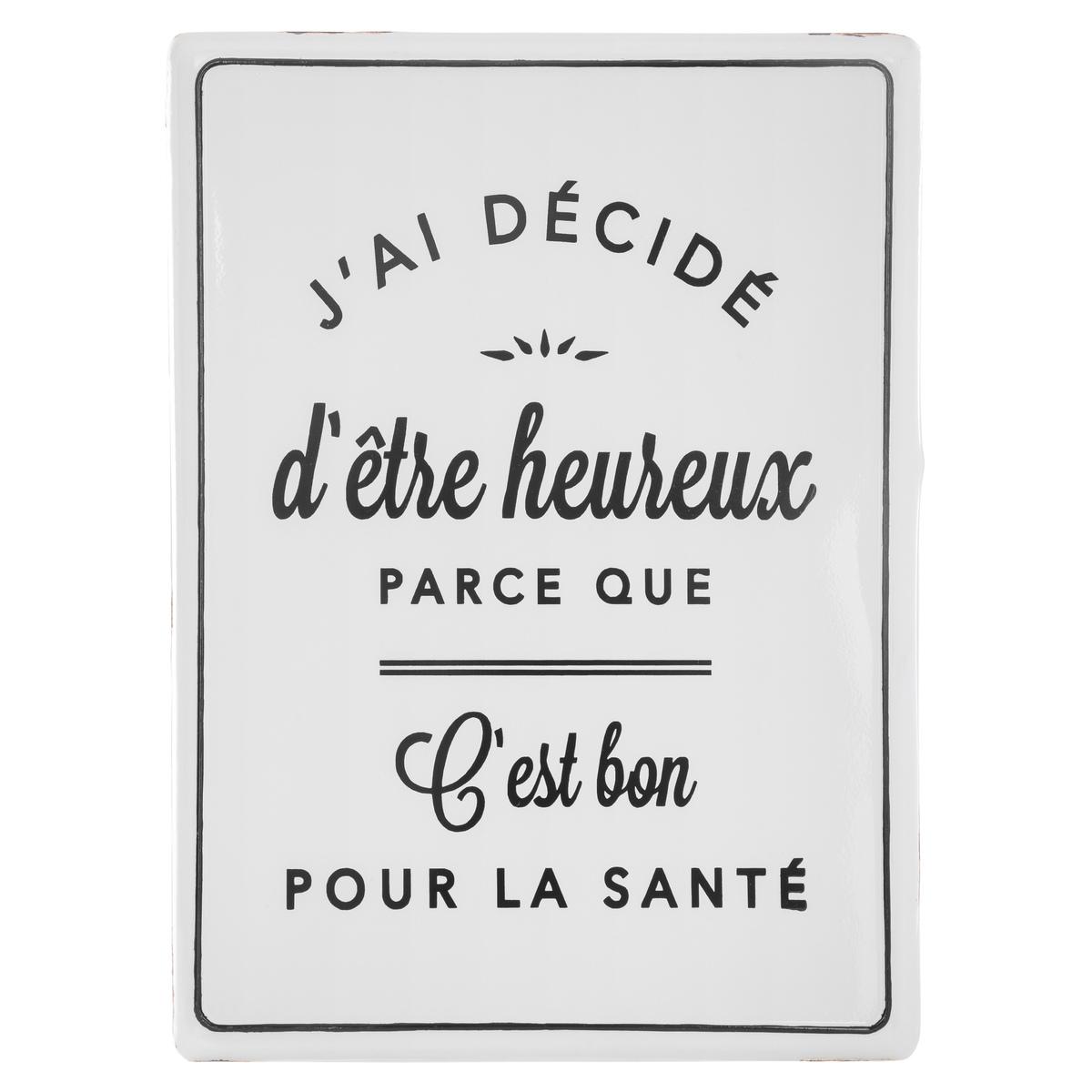 DECO MURALE PLAQUE CYPRIEN METAL D.45X35CM