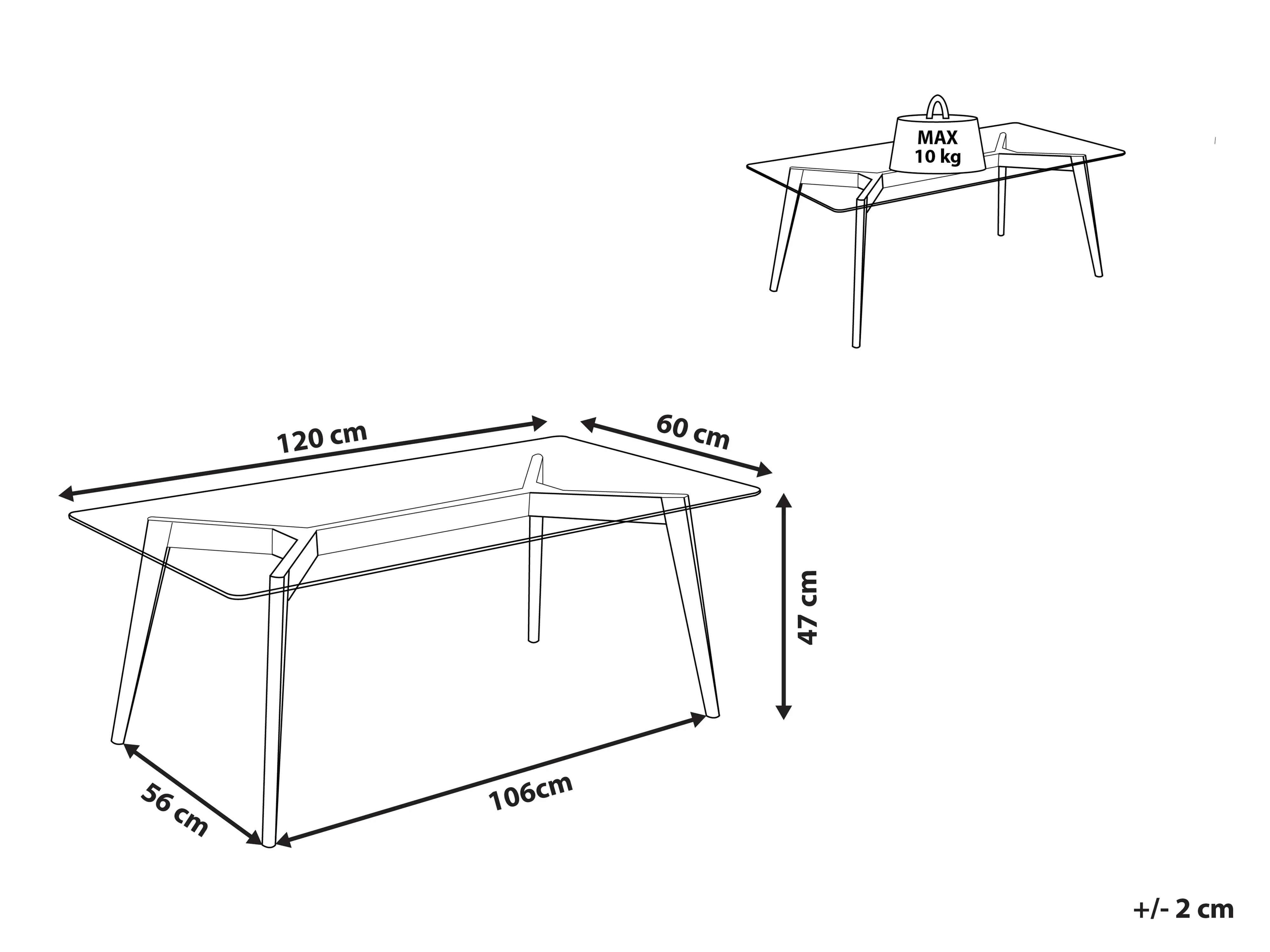 Salontafel HUDSON Glas Transparant